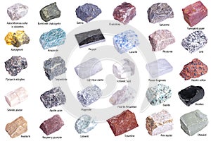 Minerals Isolated photo