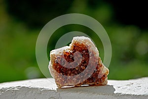 Minerals stone in brown