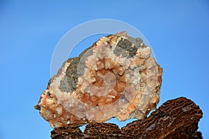 Minerals stone in orange