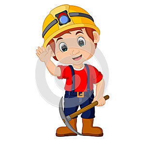 Miners boy cartoon