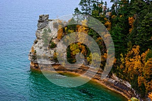 Miners Castle cliff in Pictured Rocks