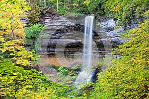 Miners Falls in Autumn - Munising Michigan - Pictured Rocks