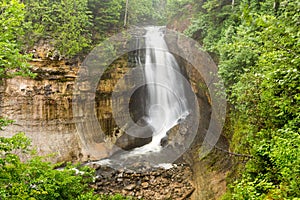 Miners Falls at Pictured Rocks in the Upper Peninsula of Michigan
