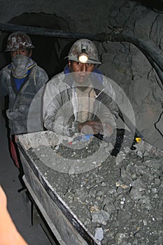 Miners in south america