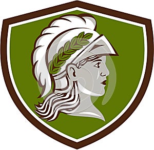 Minerva Head Crest Retro