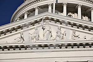 Minerva statue at California Capitol Building photo