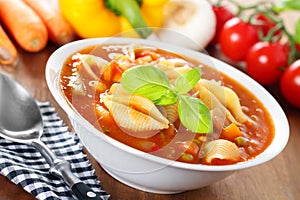 Minestrone - italian soup with veggies