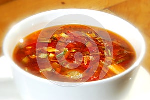 The minestrone soup