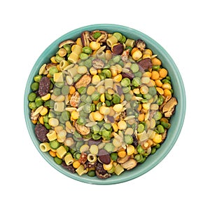 Minestrone soup mix in a bowl