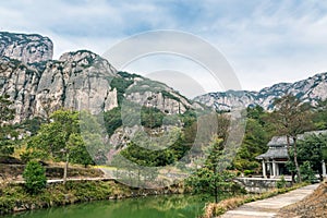 Mingjing lake and mountain