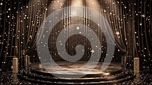 Mingling with the stars of the past this vintage glamour themed background exudes elegance and sophistication. The stage