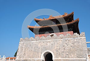 Minglou and Five Stone Worships of Chongling Mausoleum in West Tomb of Qing Dynasty