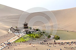 Mingsha Shan Mountain & Crescent Lake at Dunhuang, China