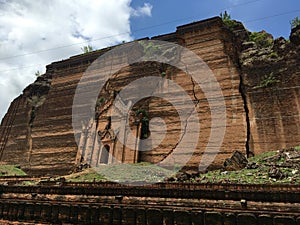 Mingun Pahtodawgyi or Mingun Pagoda in Mingun near Mandalay city, Myanmar