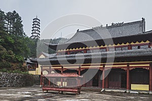 Mingyue Buddhist Temple, on Mingyue Moutain, Jiangxi, China