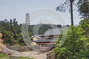 Mingyue Buddhist Temple, on Mingyue Moutain, Jiangxi, China