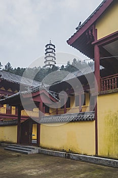 Mingyue Buddhist Temple, on Mingyue Moutain, Jiangxi, China