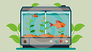 A mini aquaponics system that combines a selfsustaining fish tank with a herb garden perfect for ecoconscious pet owners photo