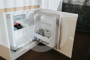 Mini bar in hotel room