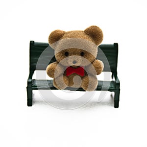 Mini Bear on Bench