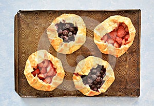 Mini berry galettes