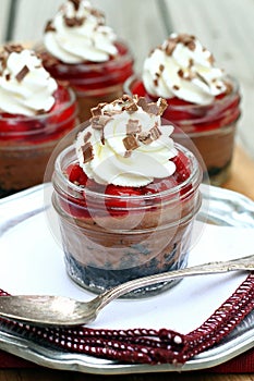 Mini Black Forest Cheesecakes