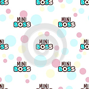 Mini boss seamless pattern