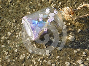 Mini Bottle with message and flitters