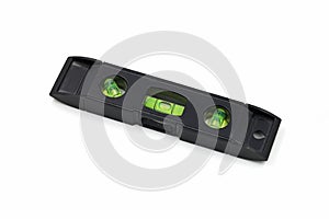 mini bubble spirit level black isolated on white background