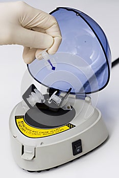 Mini centrifuge for pcr tubes photo