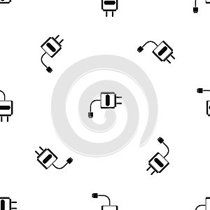 Mini charger pattern seamless black