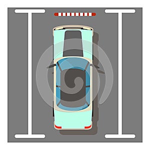 Mini cooper icon, isometric style