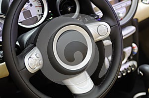 Mini cooper s car steering wheel