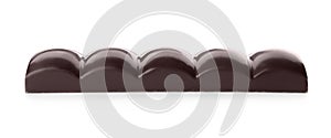 Mini dark chocolate bar isolated