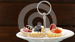 Mini dessert tarts sweet pastries