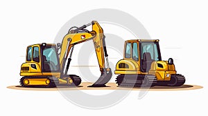 Mini Digger and Loader Excavator Photograph