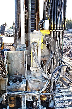 Mini-drilling rig on crawler track