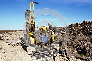 Mini-drilling rig on crawler track
