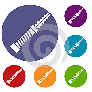 Mini electronic hookah icons set