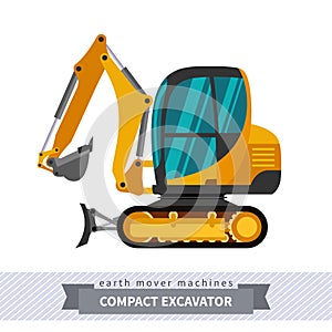 Mini excavator for earthwork operations