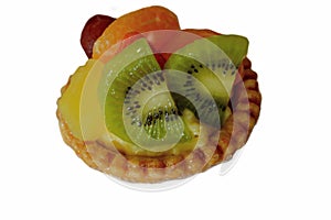 Mini fruit pie on White background
