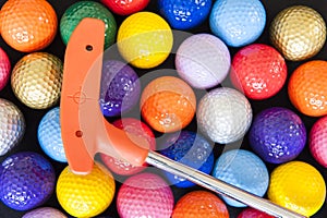 Mini Golf Balls and Club