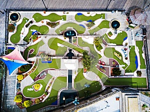 Mini golf course aerial view