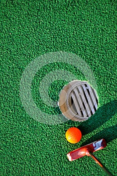 Mini golf green background