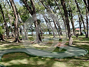 Mini Golf in the Trees at a Tropical Resort
