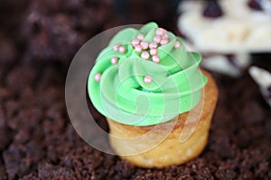 Mini green muffin