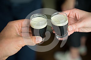 Mini guiness beer cheers photo