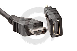 Mini HDMI adapter and HDMI connector