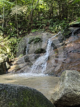 Mini hidden waterfall at Bukit Kiara.