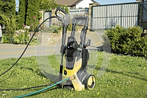 Mini home pressure washer for cleaning the car